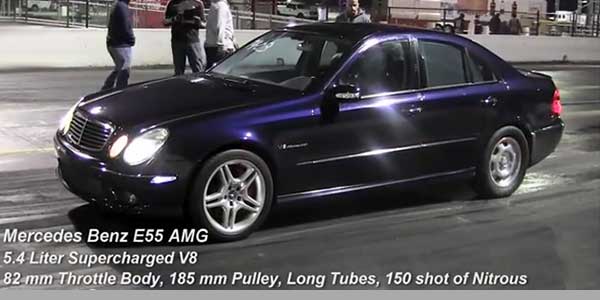 E55 runs 10.39 at 134mph for the record - Video